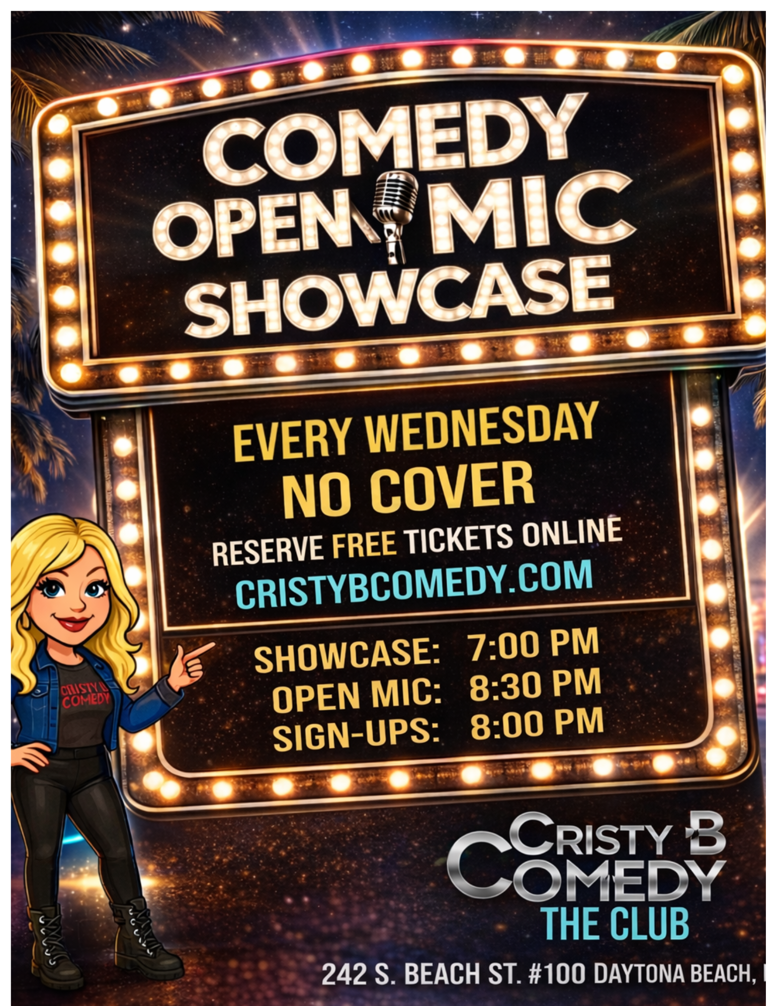 Open Mic Comedy Showcase Daytona Beach