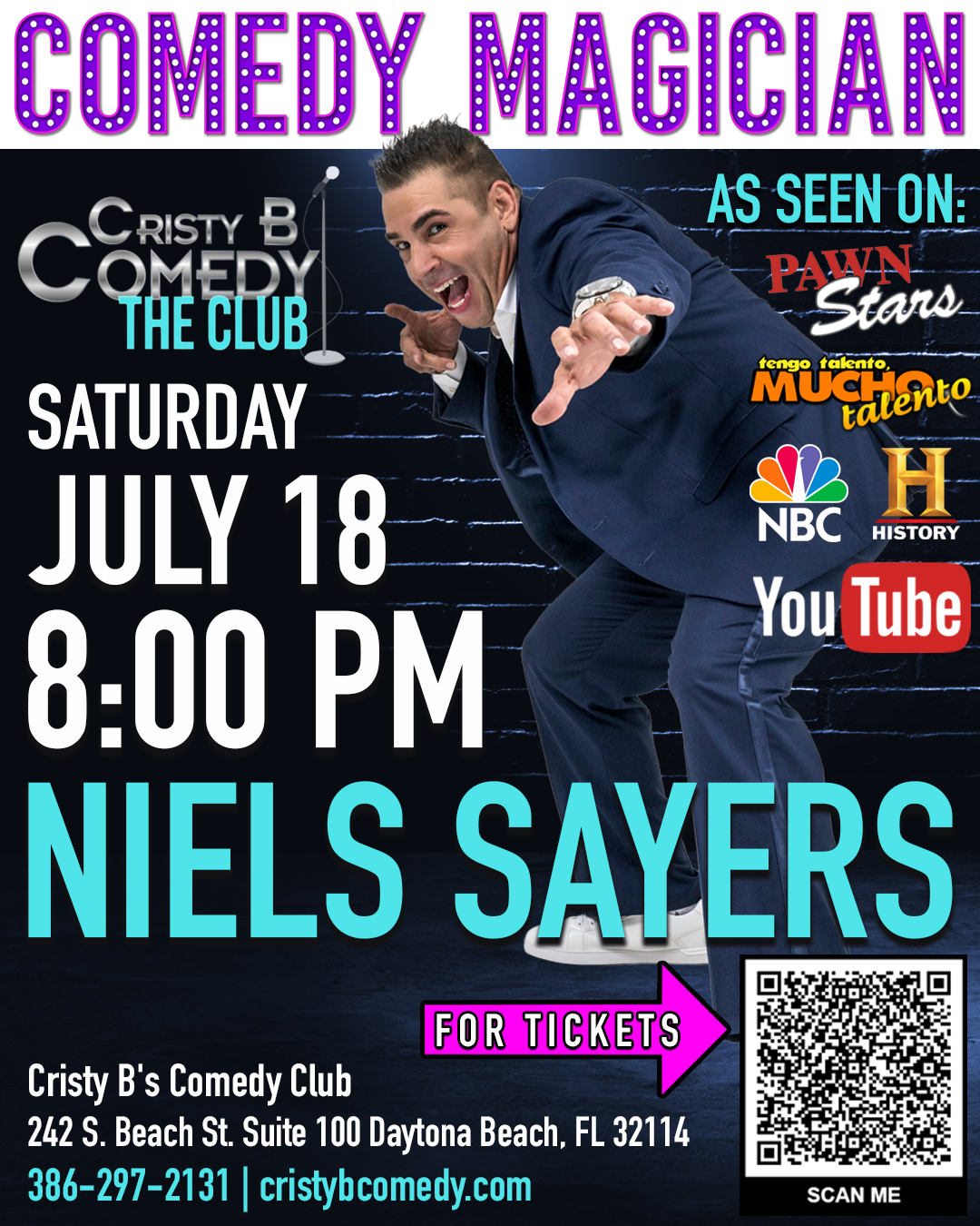 Neils Sayers Comedy Magician Daytona Beach