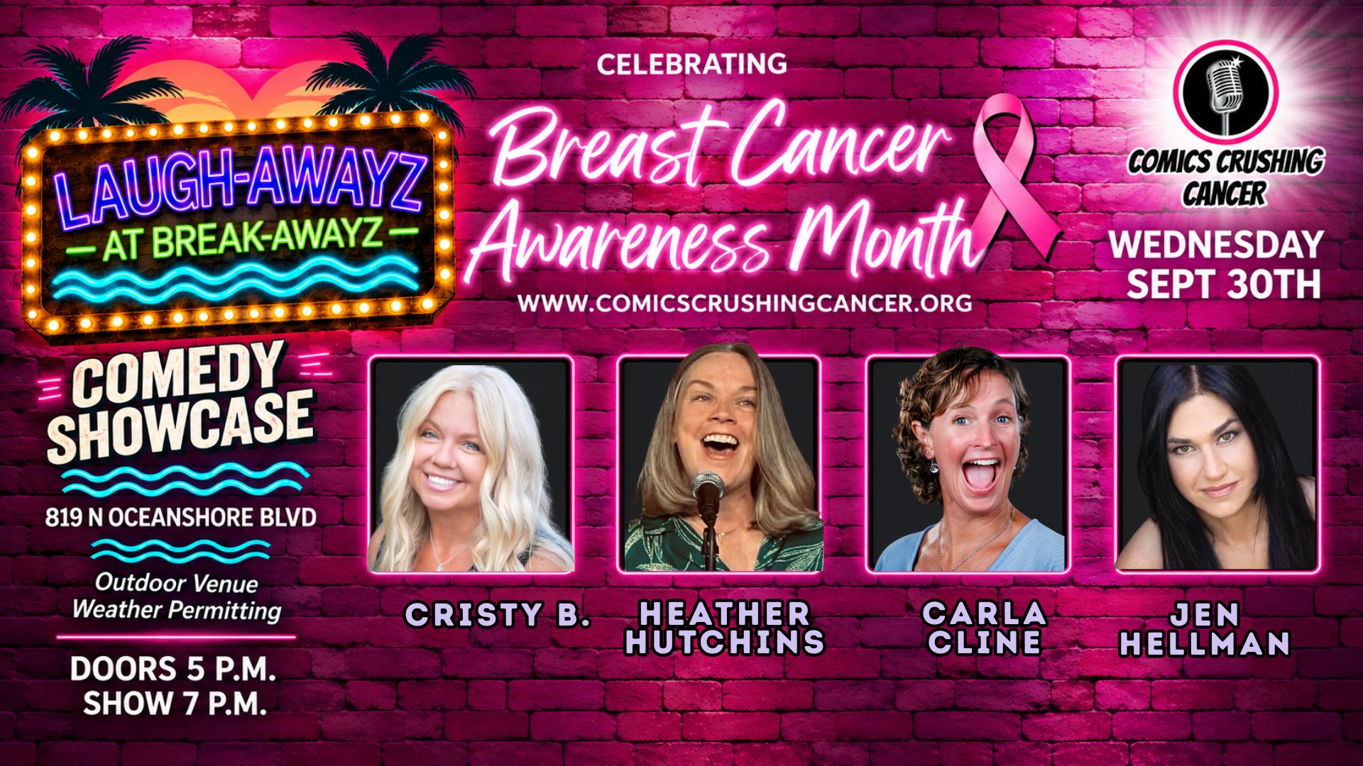 Comics Crushing Cancer Comedy Break Awayz Flagler Beach