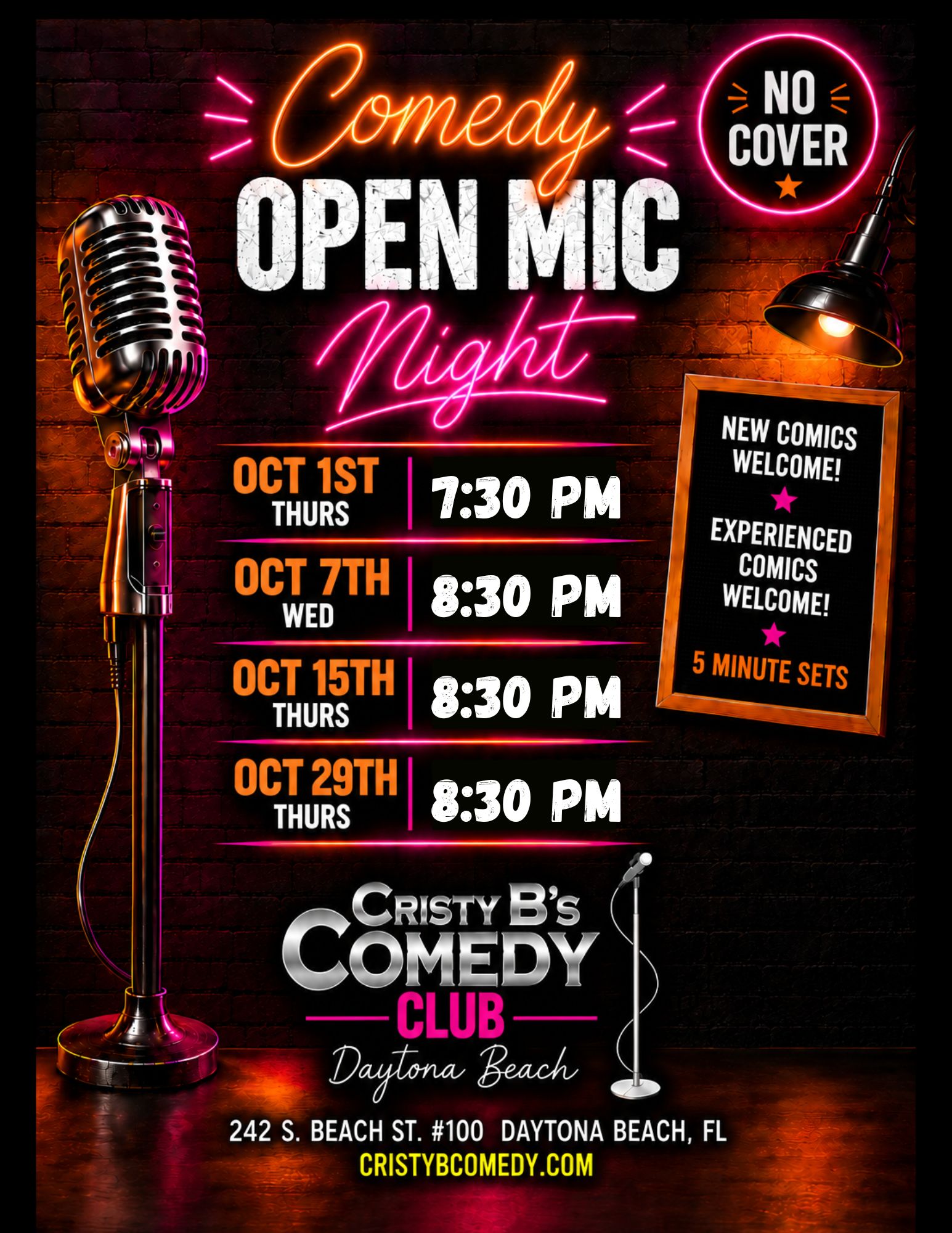 Comedy- Open Mic Night Daytona Beach