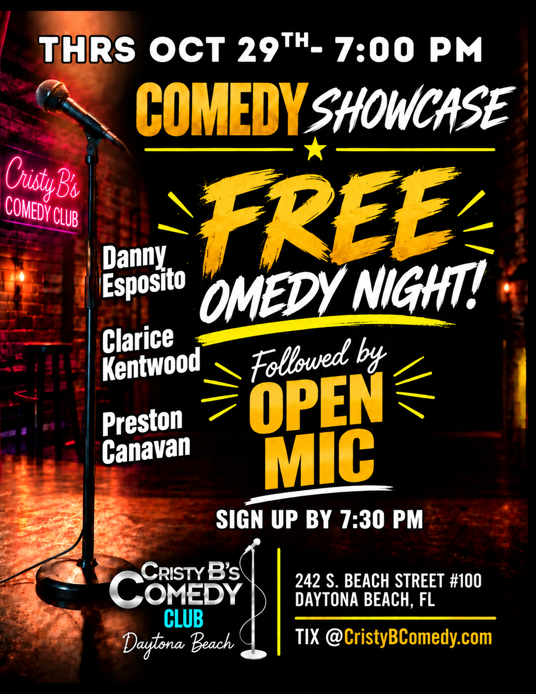 Comedy- Showcase Daytona Beach