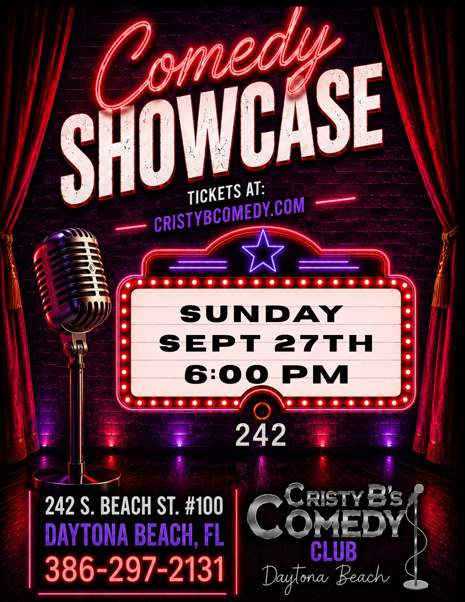 Sunday Comedy Showcase Daytona Beach