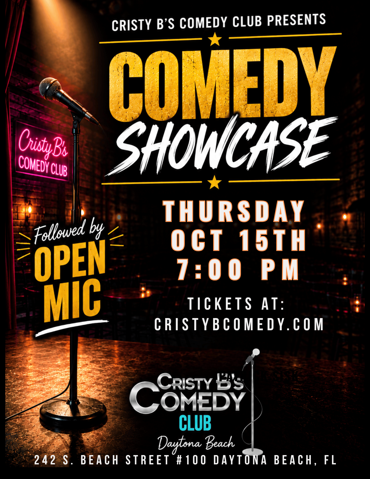 Comedy- Showcase Open Mic Night Daytona Beach